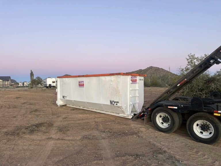 12 yard roll-off dumpster rental delivered to Phoenix AZ driveway